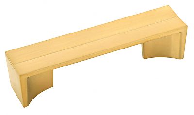 Belwith-Keeler Avenue 3-3/4" (96mm) Center-to-Center Cabinet Pull (Brushed Golden Brass)