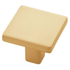 Belwith-Keeler Emerge 1-5/16" (33mm) Square Cabinet Knob (Brushed Golden Brass)