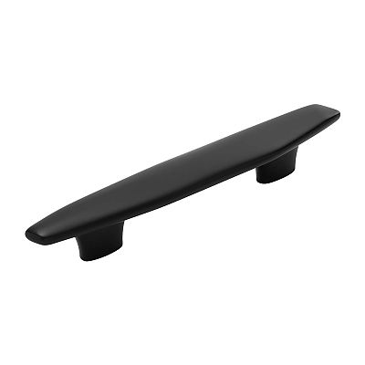 Belwith Keeler Pebble 3-3/4" (96mm) Center-to-Center or 5-1/16" (129mm) Center-to-Center Cabinet Pull (Matte Black)