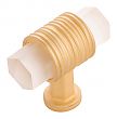Belwith Keeler Chrysalis 1-7/8" (48mm) Cabinet Knob (Frosted Glass/Brushed Golden Brass)
