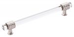 Belwith Keeler Chrysalis 6-5/16" (160mm) Center-to-Center Cabinet Pull (Clear Glass/Polished Nickel)