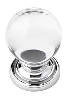 Belwith Keeler Luster 1-1/8" (29mm) Cabinet Knob (Clear Glass/Polished Chrome)