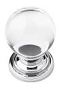 Belwith Keeler Luster 1-1/8" (29mm) Cabinet Knob (Clear Glass/Polished Chrome)