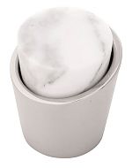 Belwith Keeler Firenze 1-1/4" (32mm) Cabinet Knob (White Marble/Polished Nickel)