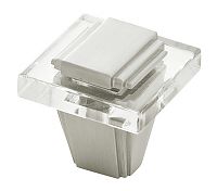 Belwith Keeler Belleclaire 1-1/4" (32mm) Square Cabinet Knob (Satin Nickel)