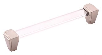 Belwith Keeler Belleclaire 6-5/16" (160mm) Center-to-Center Square Cabinet Pull (Satin Nickel)