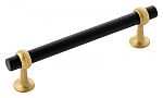 Belwith Keeler Ostia 5" (128mm) Center-to-Center Cabinet Pull (Matte Black/Brushed Golden Brass)