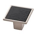 Belwith Keeler Fuse 1-7/16" (37mm) Cabinet Knob (Satin Nickel/Black Wood)