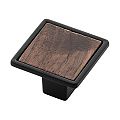 Belwith Keeler Fuse 1-7/16" (37mm) Cabinet Knob (Matte Black/Walnut)