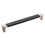 Belwith Keeler Fuse 8-13/16" (224mm) Center-to-Center Cabinet Pull (Satin Nickel/Black Wood)