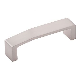 Belwith Keeler Veer 3-3/4" (96mm) Center-to-Center Cabinet Pull (Satin Nickel)