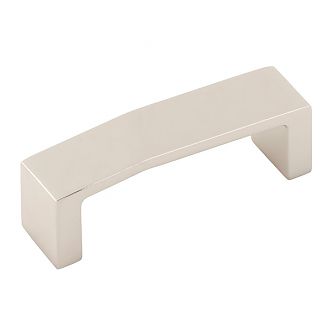 Belwith Keeler Veer 3" (76mm) Center-to-Center Cabinet Pull (Polished Nickel)