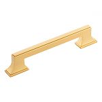 Belwith Keeler Brownstone 5" (128mm) Center-to-Center Cabinet Pull (Brushed Golden Brass)