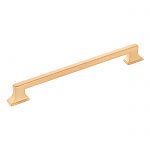 Belwith Keeler Brownstone 8-13/16" (224mm) Center-to-Center Cabinet Pull (Brushed Golden Brass)