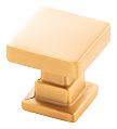 Belwith Keeler Brighton 1" (25mm) Square Cabinet Knob (Brushed Golden Brass)