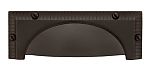 Belwith Keeler Vintage 1900 3" (76mm) Center-to-Center Cabinet Cup/Bin Pull (Black Iron)