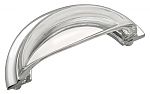 Belwith Keeler Luster 3" (76mm) Center-to-Center Cabinet Cup/Bin Pull (Clear Glass/Polished Chrome)