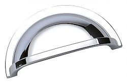 Hickory Hardware Williamsburg 3" (76mm) Center-to-Center Cabinet Cup Pull (Polished Chrome)