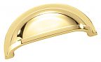 Hickory Hardware Williamsburg 3" (76mm) Center-to-Center Cabinet Cup Pull (Polished Brass)