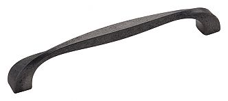 Hickory Hardware Twist 6-5/16" (160mm) Center-to-Center Cabinet Pull (Black Iron Finish)