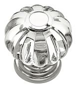 Hickory Hardware Crystal Palace 1-1/8" (29mm) Cabinet Knob (Crysacrylic/Bright Nickel)