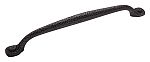 Hickory Hardware Refined Rustic 8-13/16" (224mm) Center-to-Center Cabinet Pull (Black Iron)