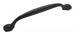 Hickory Hardware Refined Rustic 6-5/16" (160mm) Center-to-Center Cabinet Pull (Black Iron)