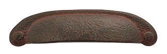 Hickory Hardware Refined Rustic 3" (76mm) Center-to-Center and 3-3/4" (96mm) Center-to-Center Cabinet Cup Pull (Rustic Iron)