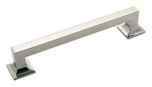 Hickory Hardware Studio 6-5/16" (160mm) Center-to-Center Cabinet Pull (Polished Nickel)