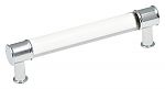 Hickory Hardware Midway 5" (128mm) Center-to-Center Cabinet Pull (Crysacrylic/Chrome)