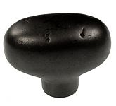 Hickory Hardware Carbonite 1-7/8" (48mm) Oval Cabinet Knob (Black Iron)