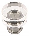 Hickory Hardware Midway 1" (25mm) Cabinet Knob (Crysacrylic/Satin Nickel)