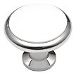 Hickory Hardware Eclipse 1-3/8" (35mm) Cabinet Knob (Chrome/White)