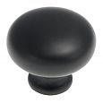 Hickory Hardware Cottage 1-1/4" (32mm) Cabinet Knob (Matte Black)