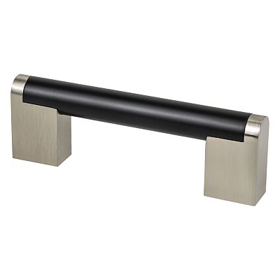 Berenson Studio Remix 3-3/4" (96mm) Center-to-Center Pull (Matte Black/Brushed Nickel)
