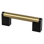 Berenson Studio Remix 3-3/4" (96mm) Center-to-Center Pull (Modern Brushed Gold/Matte Black)