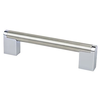 Berenson Studio Remix 5" (128mm) Center-to-Center Pull (Brushed Nickel/Polished Chrome)