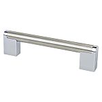 Berenson Studio Remix 5" (128mm) Center-to-Center Pull (Brushed Nickel/Polished Chrome)