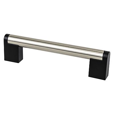 Berenson Studio Remix 5" (128mm) Center-to-Center Pull (Brushed Nickel/Matte Black)