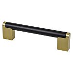Berenson Studio Remix 5" (128mm) Center-to-Center Pull (Matte Black/Modern Brushed Gold)
