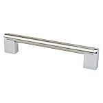 Berenson Studio Remix 6-5/16" (160mm) Center-to-Center Pull (Brushed Nickel/Polished Chrome)