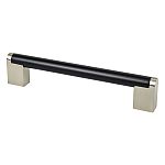 Berenson Studio Remix 6-5/16" (160mm) Center-to-Center Pull (Matte Black/Brushed Nickel)
