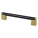 Berenson Studio Remix 6-5/16" (160mm) Center-to-Center Pull (Matte Black/Modern Brushed Gold)