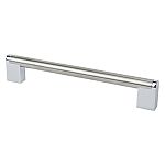 Berenson Studio Remix 7-9/16" (192mm) Center-to-Center Pull (Brushed Nickel/Polished Chrome)