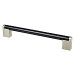 Berenson Studio Remix 7-9/16" (192mm) Center-to-Center Pull (Matte Black/Brushed Nickel)