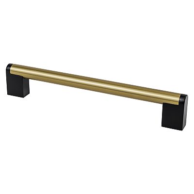 Berenson Studio Remix 7-9/16" (192mm) Center-to-Center Pull (Modern Brushed Gold/Matte Black)