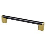 Berenson Studio Remix 7-9/16" (192mm) Center-to-Center Pull (Matte Black/Modern Brushed Gold)
