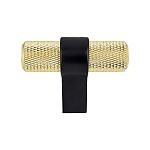 Berenson Radial Reign 2" (51mm) Cabinet Knob (Modern Brushed Gold/Matte Black)