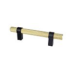 Berenson Radial Reign 3-3/4" (96mm) Center-to-Center Cabinet Pull (Modern Brushed Gold/Matte Black)