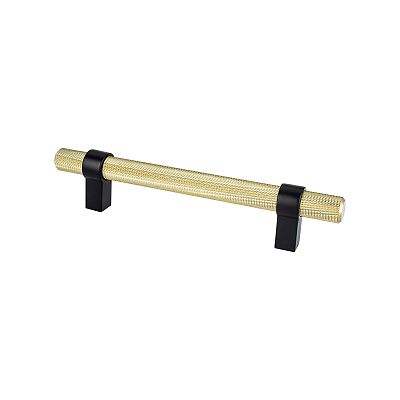 Berenson Radial Reign 5" (128mm) Center-to-Center Cabinet Pull (Modern Brushed Gold/Matte Black)
